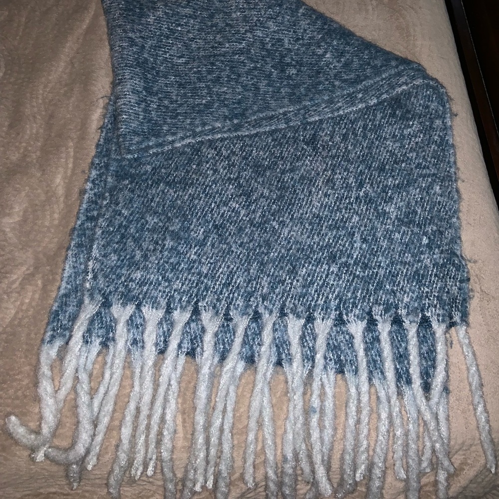 Blue Fringe Blanket Scarf (BOGO 50% OFF)